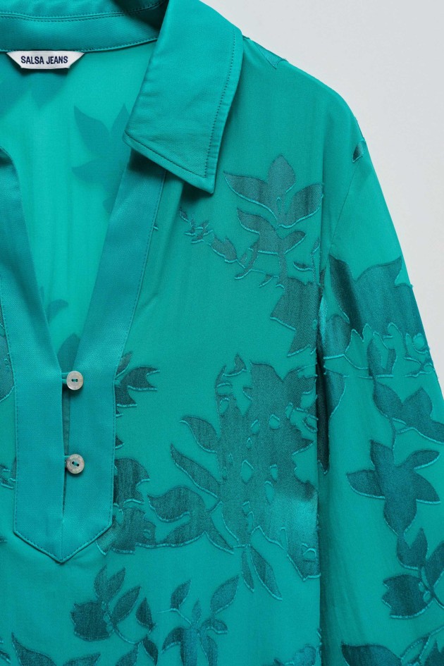 BLOUSE WITH DEVORÉ TEXTURE