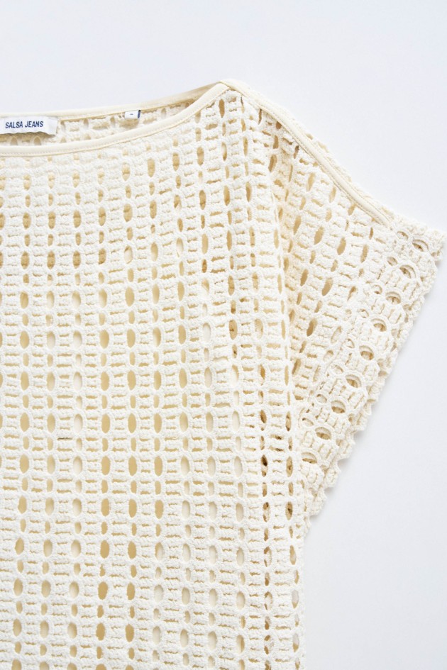 CROCHET KNIT T-SHIRT