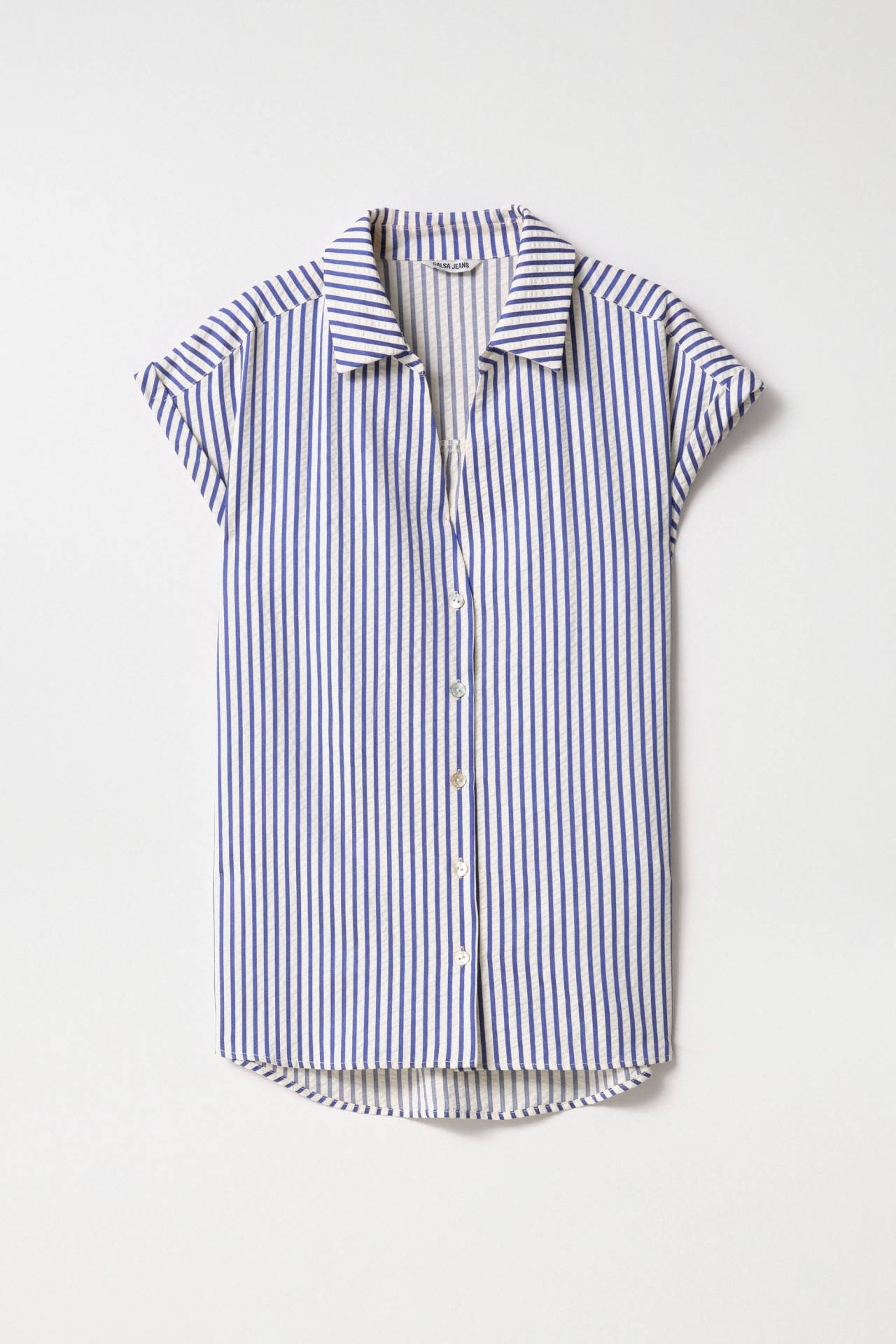 CHEMISE  RAYURES  MANCHES COURTES