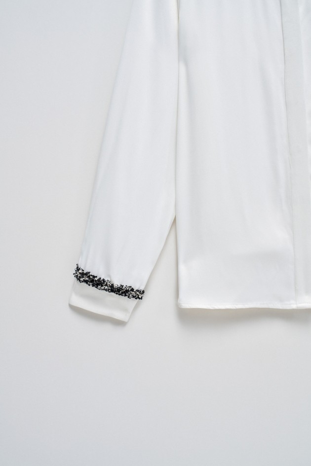 SHIRT WITH TWEED DETAILS