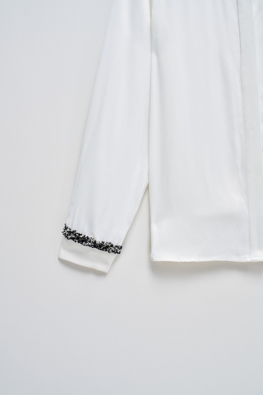 CAMISA CON DETALLES DE TWEED