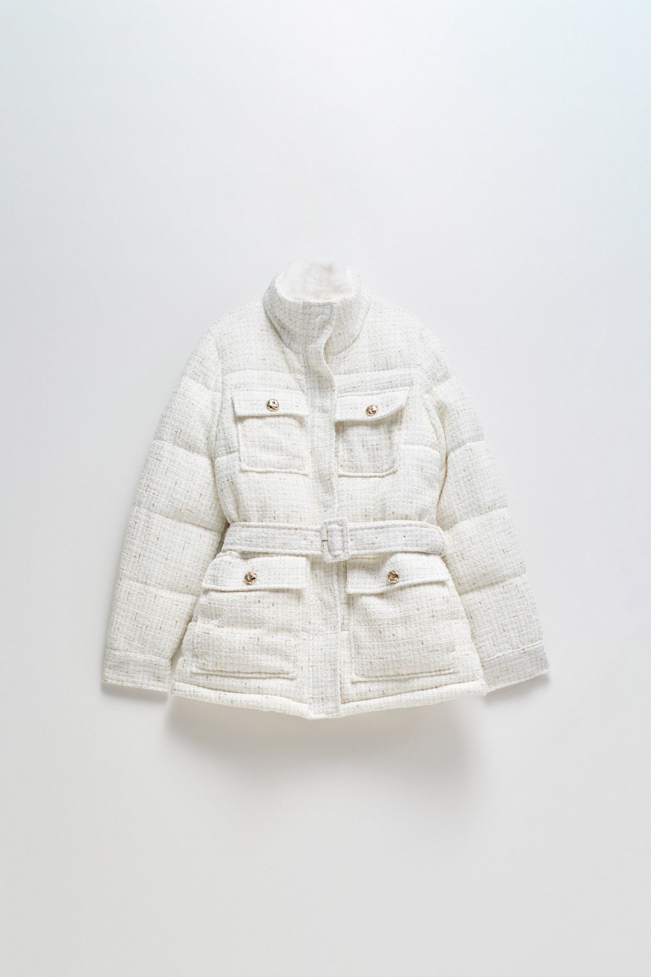 MANTEAU MATELASS EN TWEED