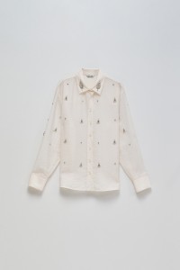 BLUSE MIT GLNZENDEN APPLIKATIONEN