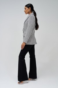 CHECKED TWEED BLAZER