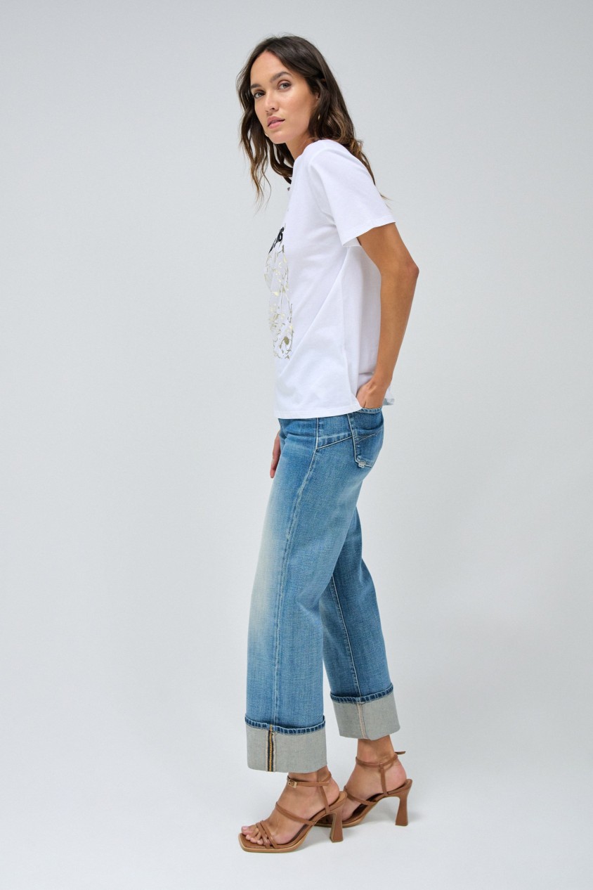 SALSA JEANS 売れ筋商品|||サルサジーンズ Tシャツ トップス レディース Tops White T-SHIRTS REGULAR - SALSA JEANS