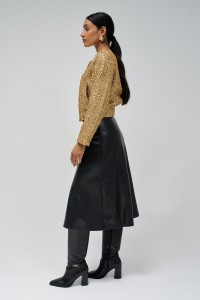 GOLDEN BOMBER JACKET WITH SEQUINS