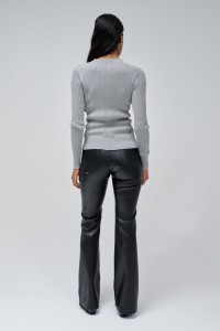 PULLOVER AUS GLNZENDEM STRICK