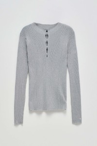 PULLOVER AUS GLNZENDEM STRICK