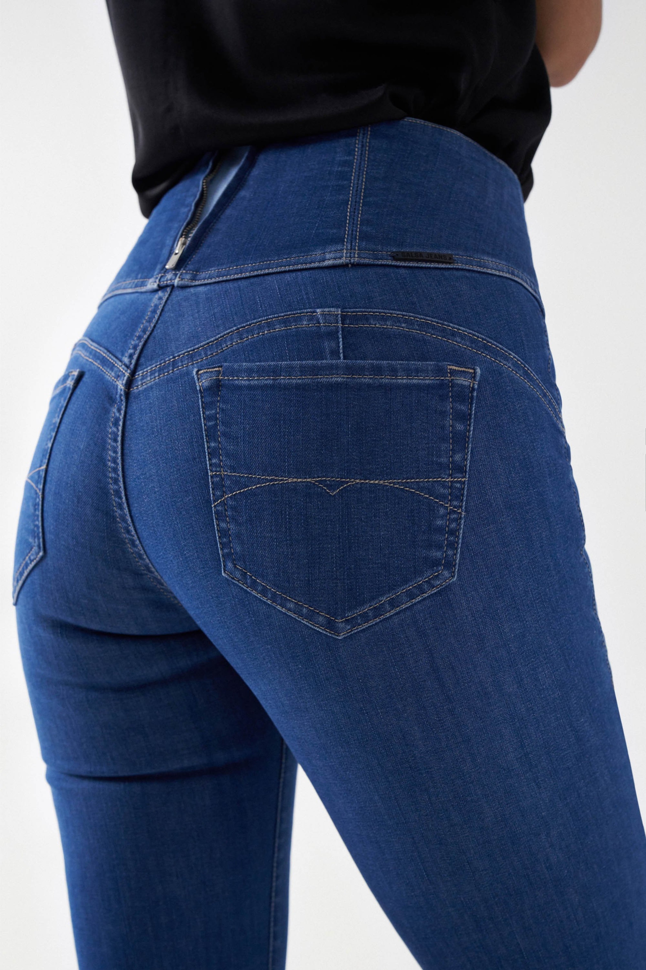 DIVA FLARE JEANS WITH GOLD BUTTONS