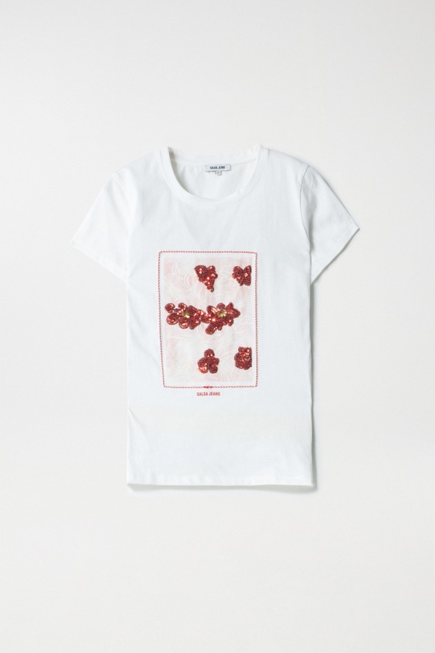 T-SHIRT COM ESTAMPADO FLORAL