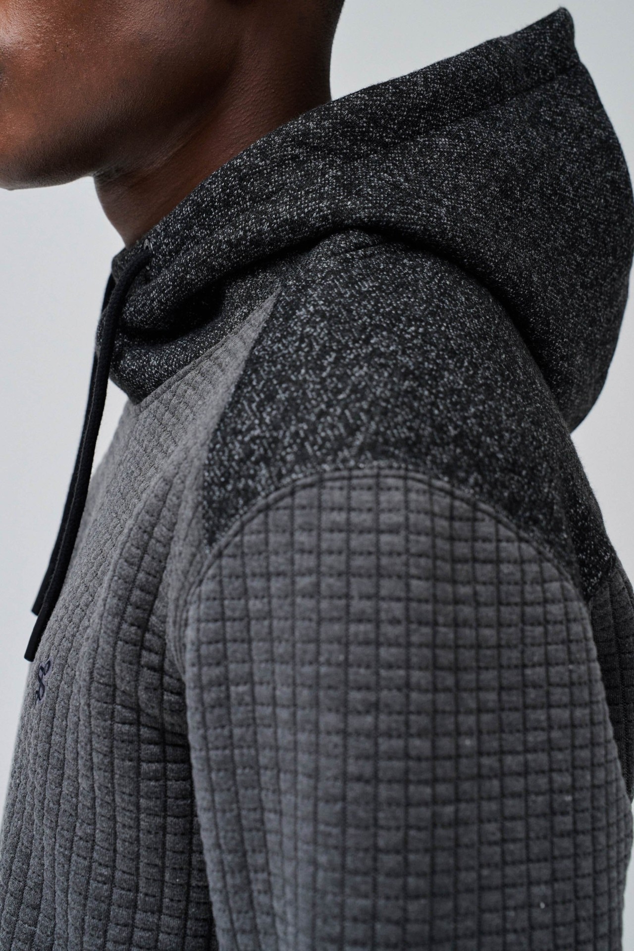 HOODIE WITH TEXTURED EFFECT