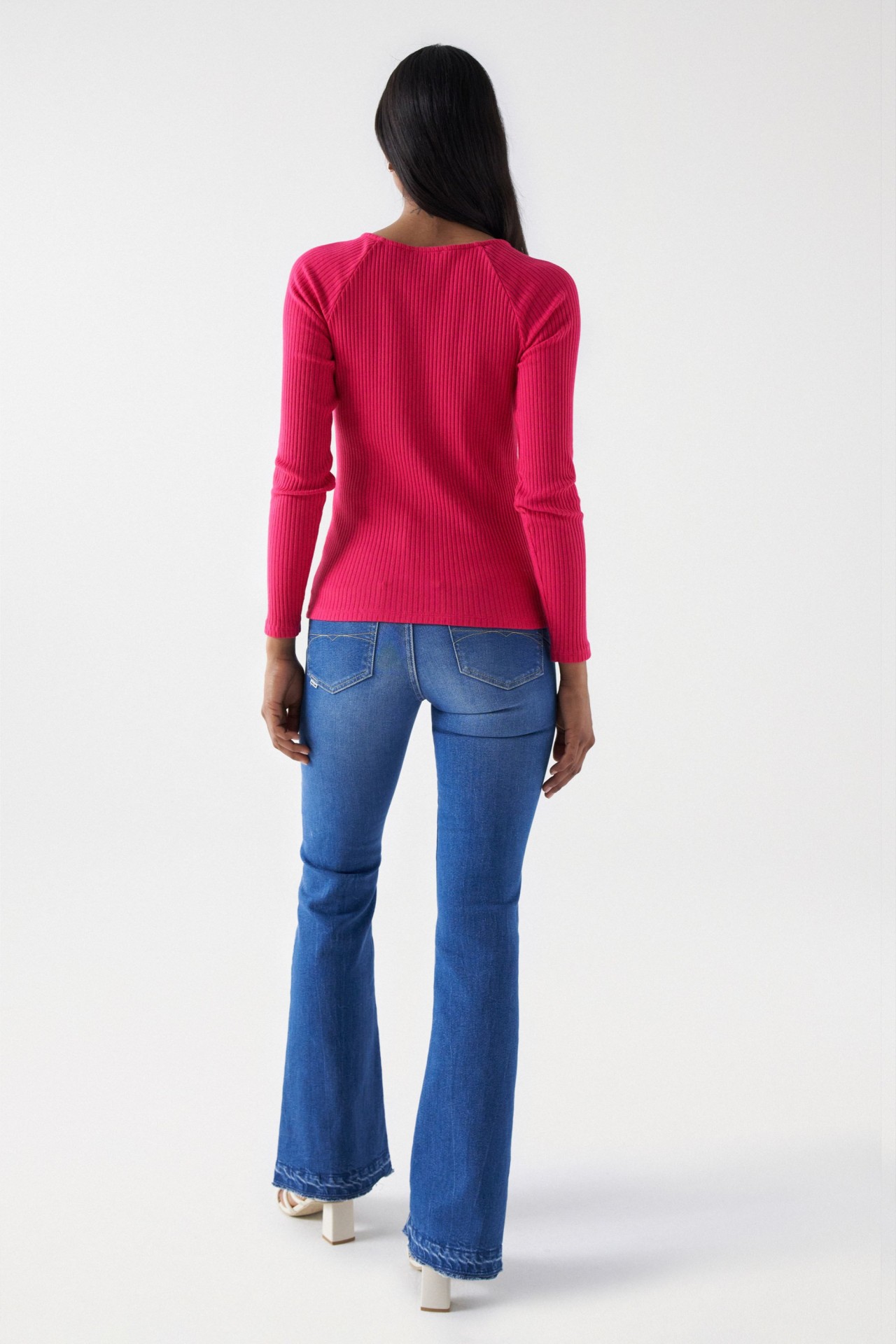 RIBBED JUMPER WITH APPLIQUS