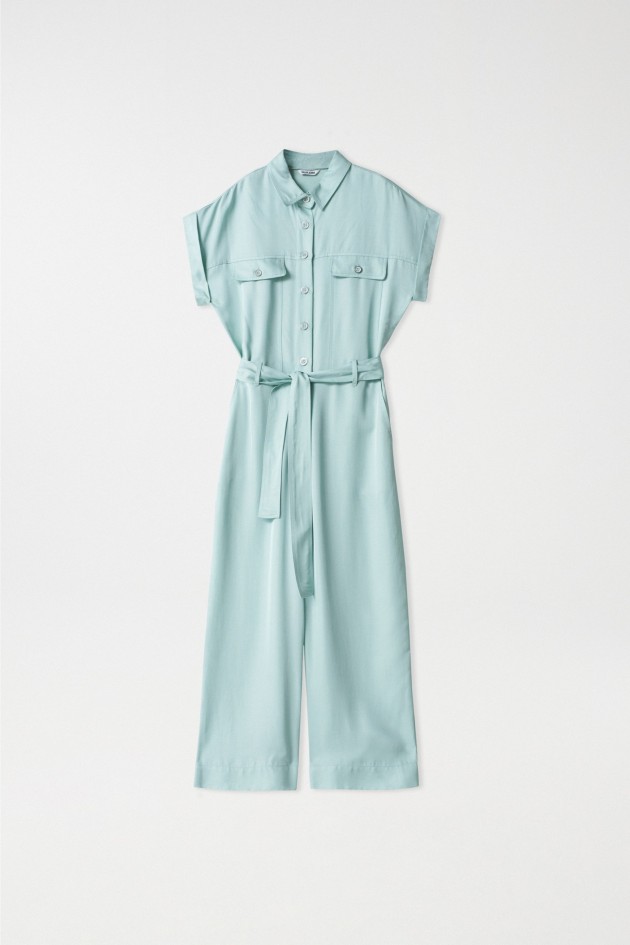 COMBINAISON SATINÉE AVEC CEINTURE