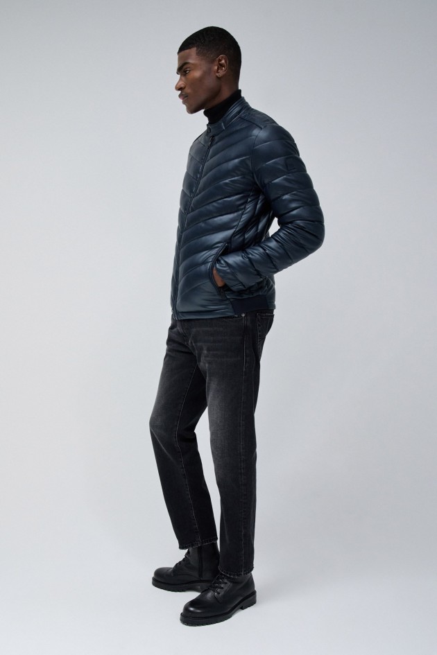 PADDED TRENCH COAT IN LEATHER EFFECT