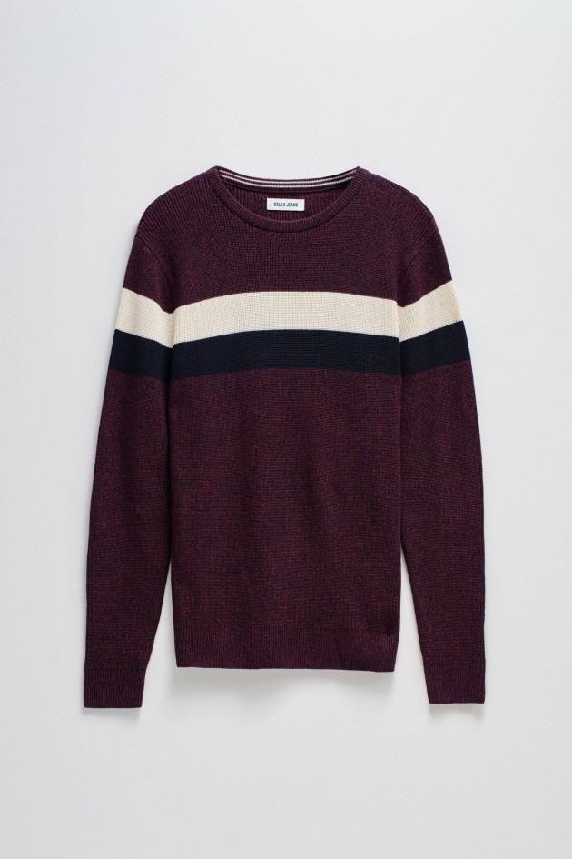 CAMISOLA DE MALHA COM RISCAS