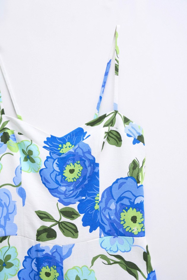 JUMPSUIT MIT PRINT UND GEKREUZTEM RÜCKEN