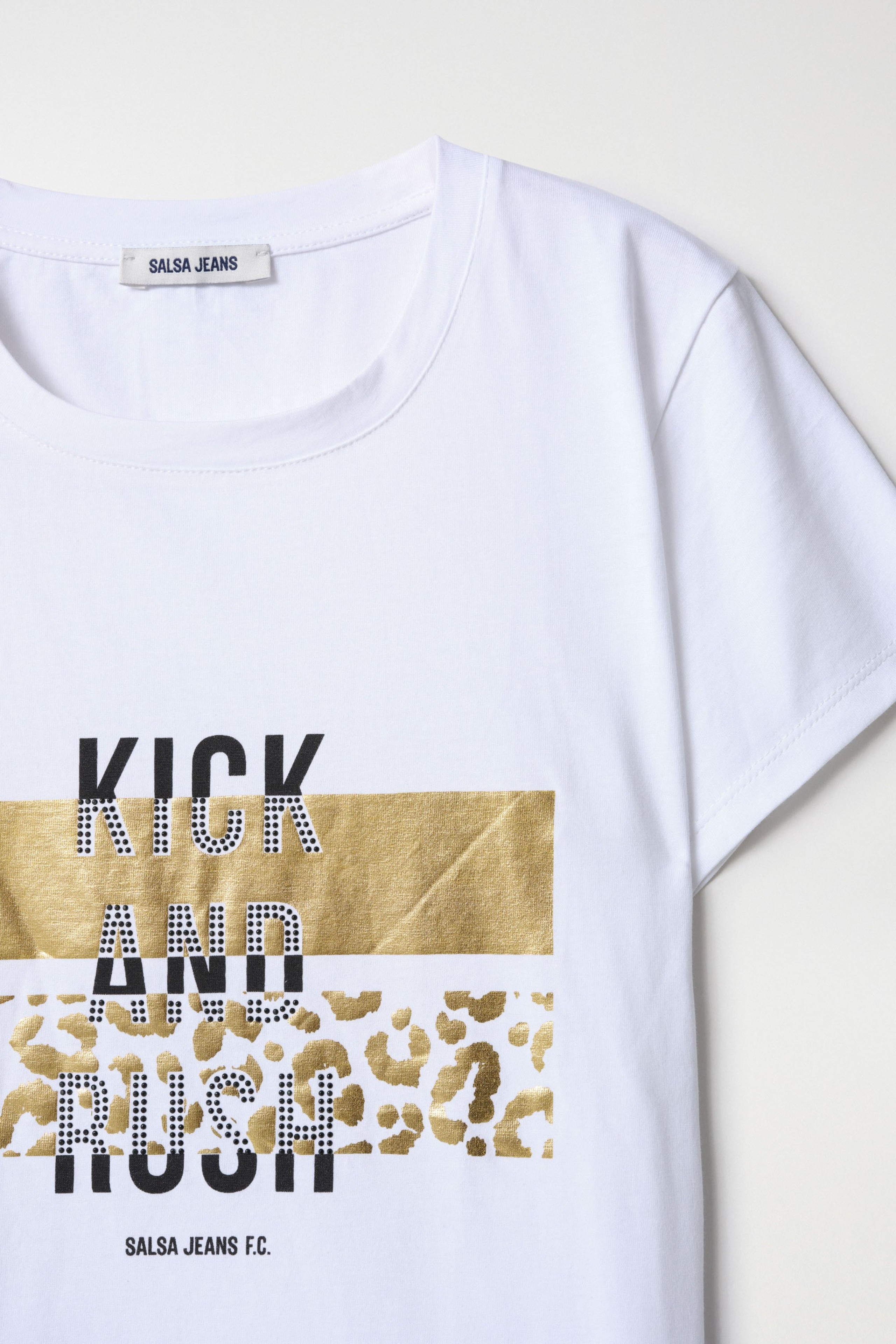 T-SHIRT FUSSBALL GOLDENE DETAILS