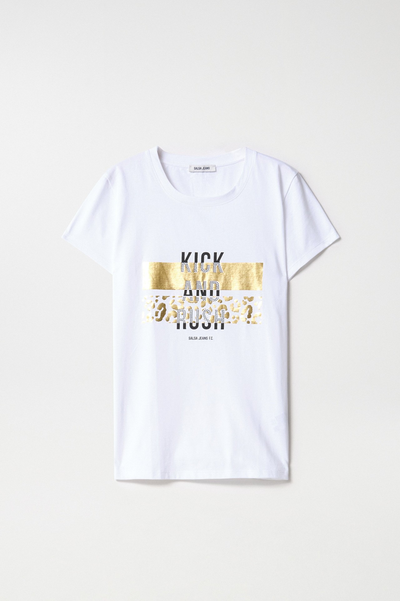 CAMISETA DE FTBOL DETALLES DORADOS