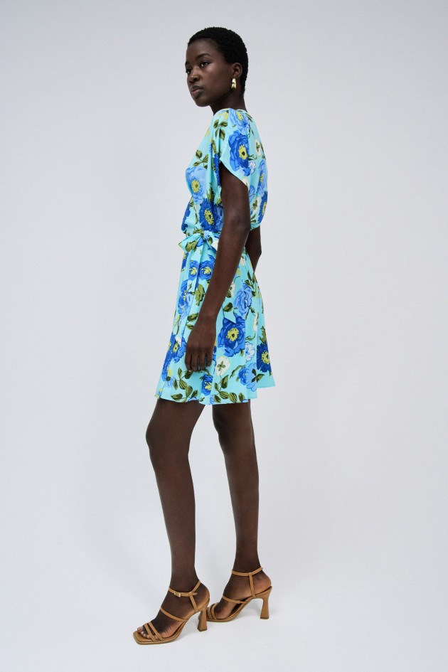 ROBE PORTEFEUILLE À IMPRIMÉ FLORAL