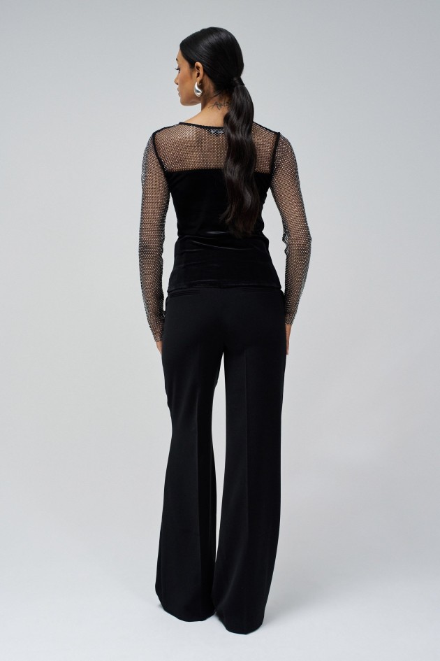 TULLE SWEATER WITH SHINE