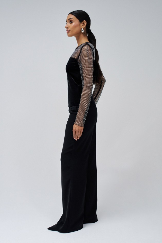 TULLE SWEATER WITH SHINE