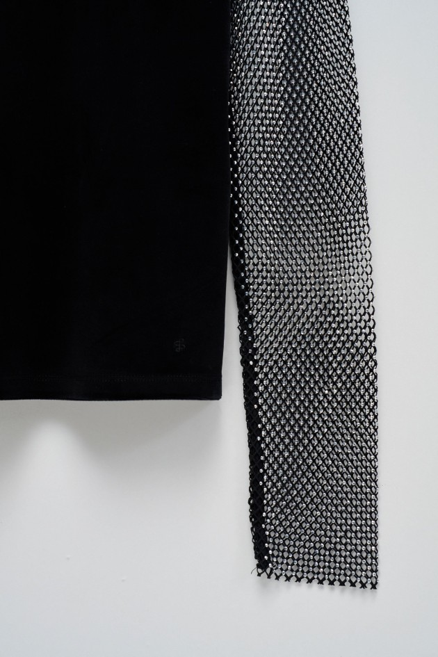 TULLE SWEATER WITH SHINE