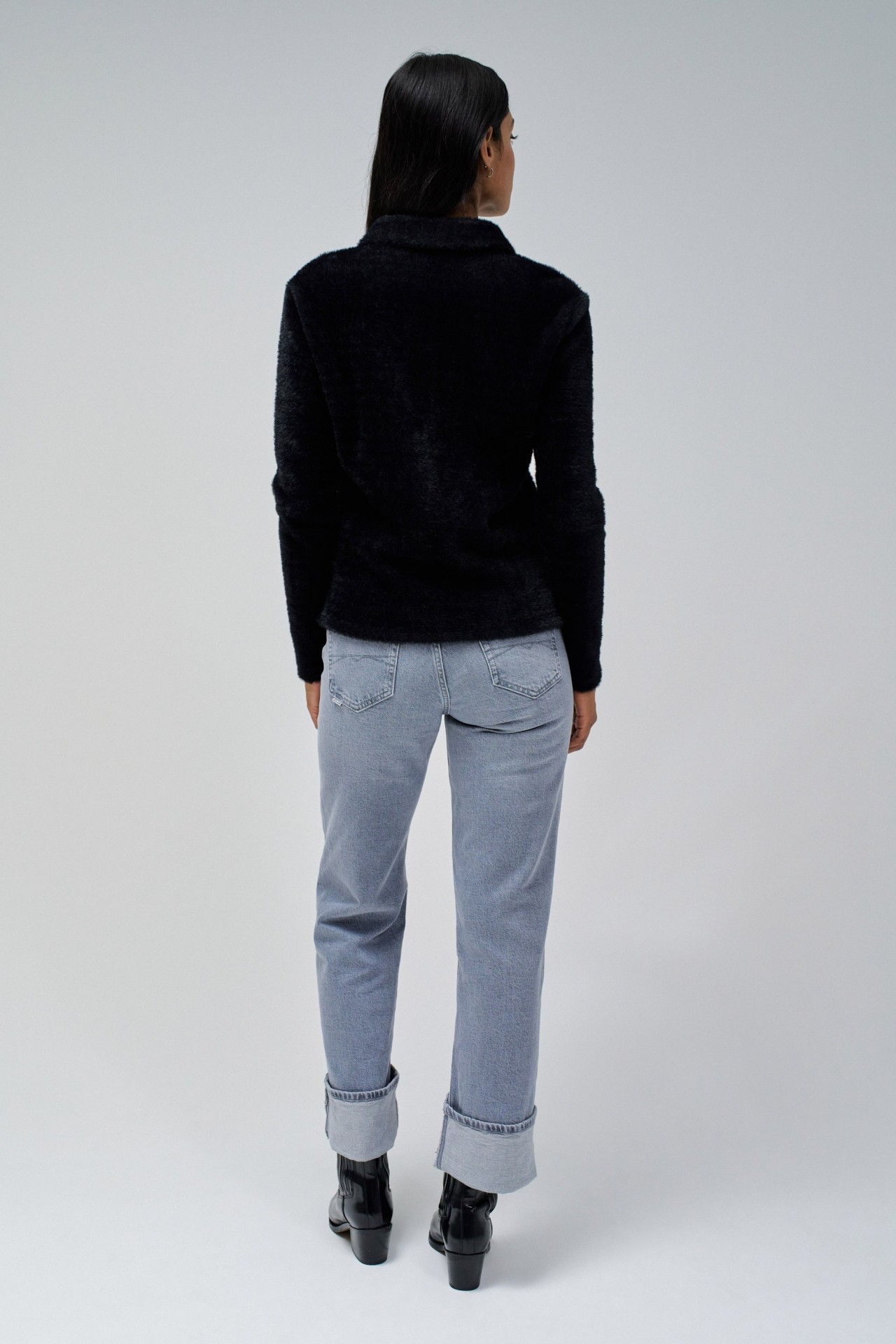 FLEECE POLO-STYLE JUMPER