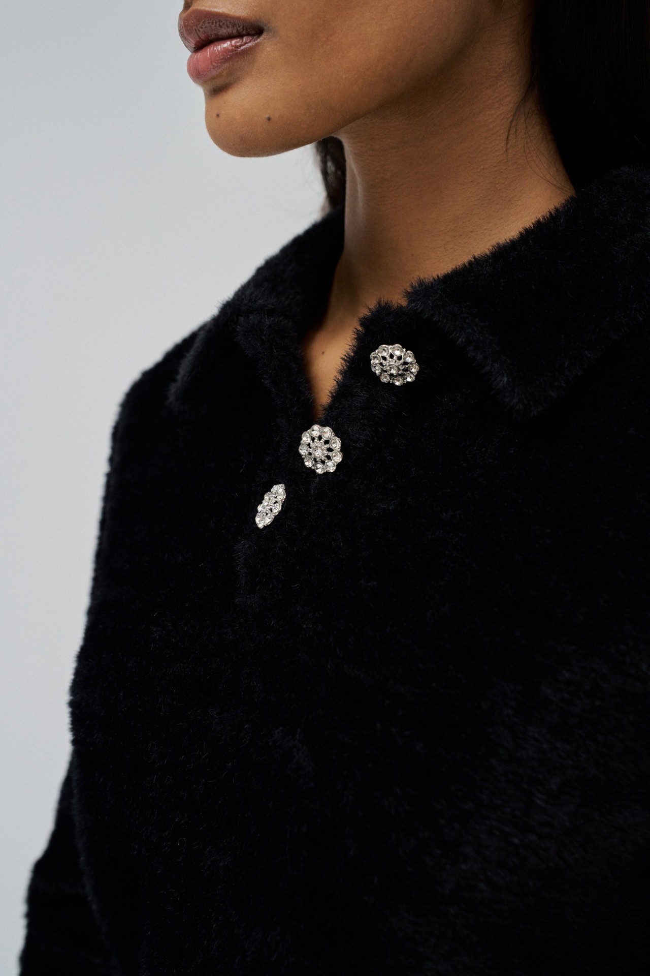 FLEECE POLO-STYLE JUMPER