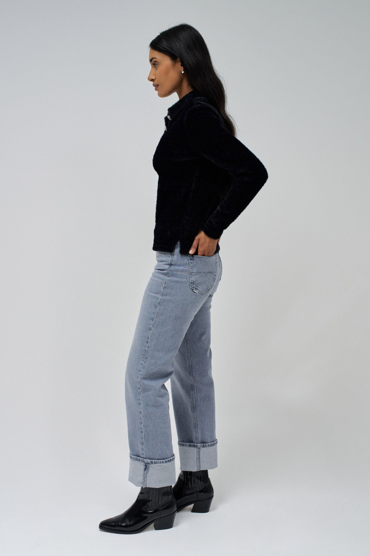 FLEECE POLO-STYLE JUMPER