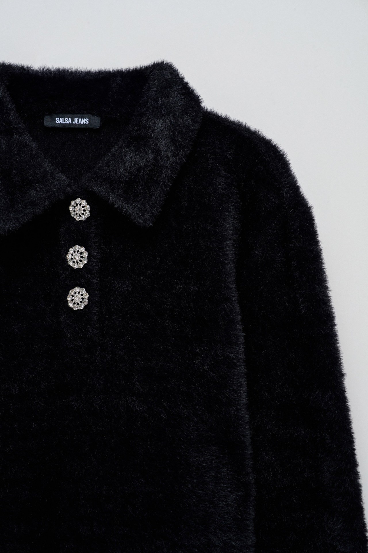 FLEECE POLO-STYLE JUMPER