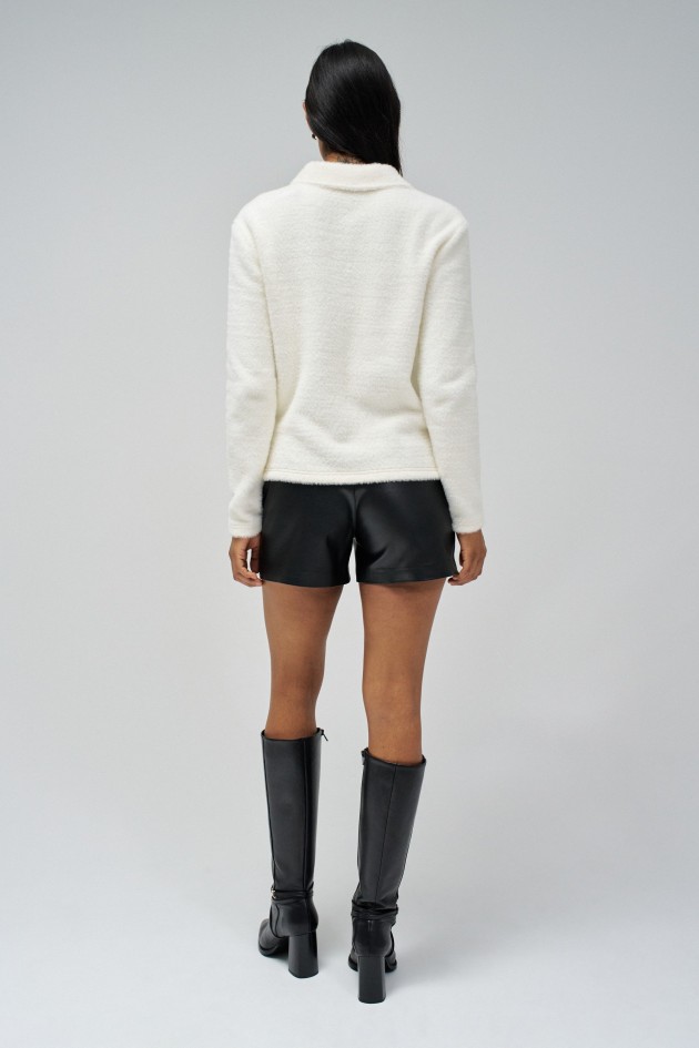 FLEECE POLO-STYLE JUMPER