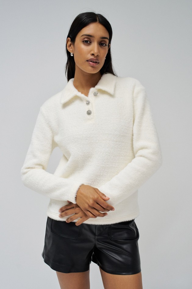 PULLOVER IN POLO-STYLE