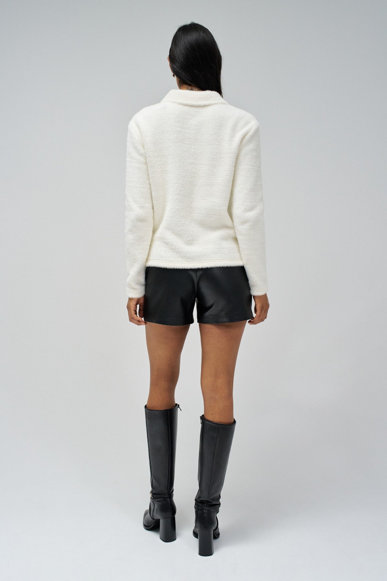 FLEECE POLO-STYLE JUMPER