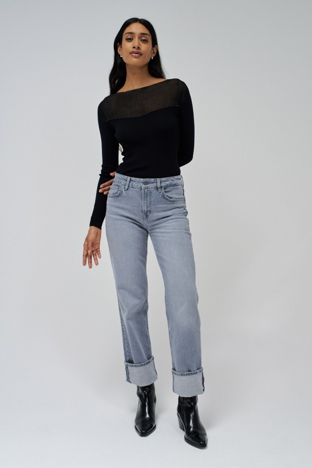 CAMISOLA DE TULE COM TOP