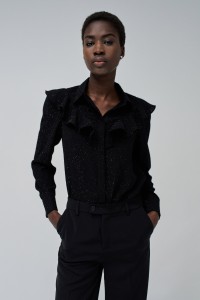 BLUSE MIT VOLANTS