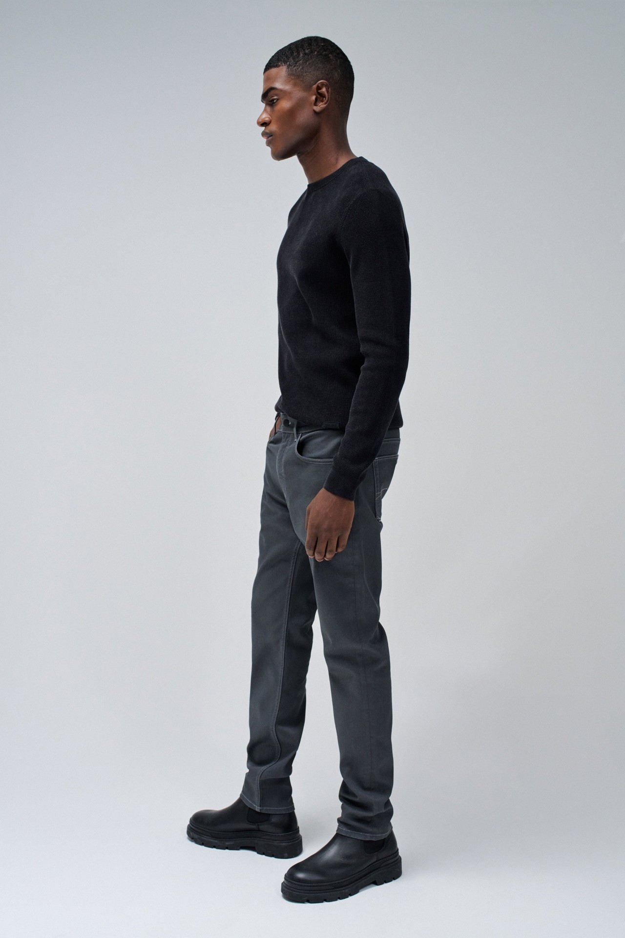 PANTALON SLIM S-ACTIV ENDUIT