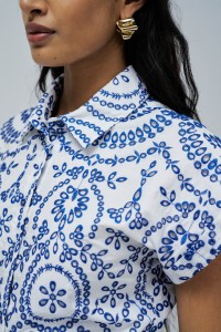 SHIRT DRESS IN ENGLISH EMBROIDERY
