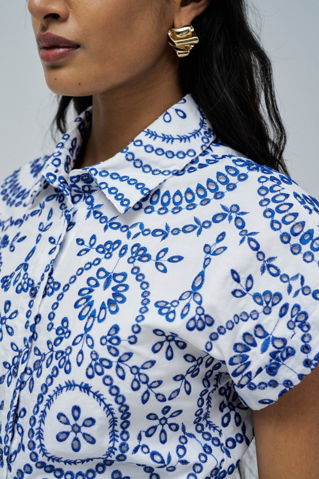 SHIRT DRESS IN ENGLISH EMBROIDERY