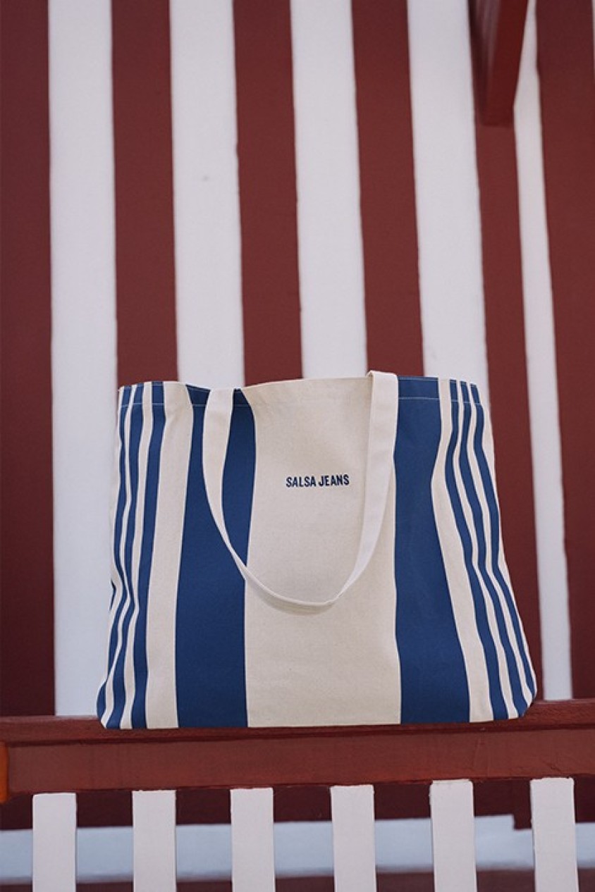 STRIPED BEACH BAG
