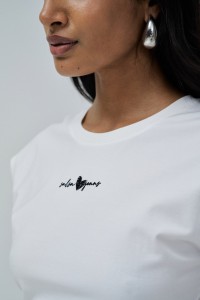 T-SHIRT WITH GATHERING