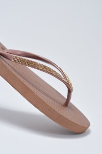SLIPPERS WITH GOLD APPLIQUS