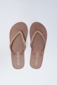 SLIPPERS WITH GOLD APPLIQUS