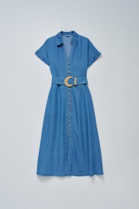 MIDI DRESS IN LIGHTDENIM