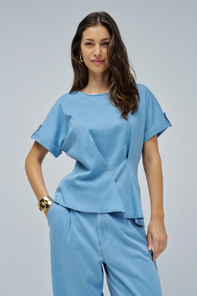 BLUSA EN LIGHTDENIM
