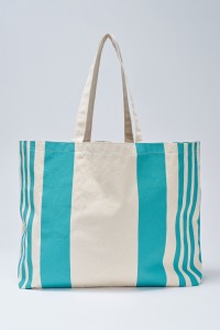BOLSO DE PLAYA A RAYAS
