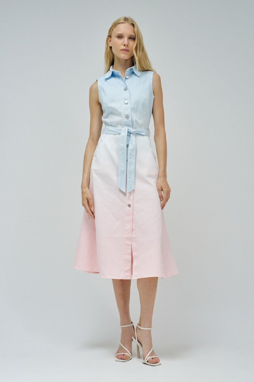 ROBE MIDI EN DENIM