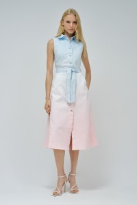VESTIDO MIDI EM DENIM