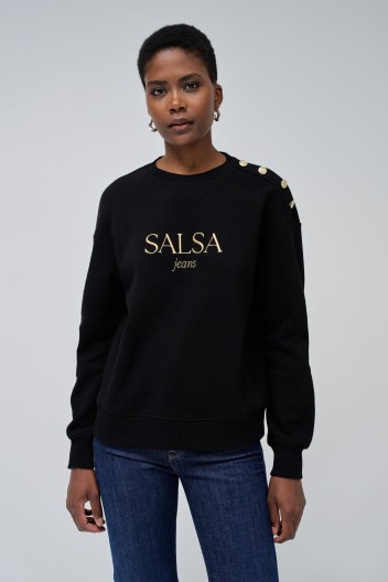SALSA JEANS 売れ筋商品|||サルサジーンズ ニット&セーター アウター レディース Sweaters Black SWEATERS SLIM - SALSA JEANS