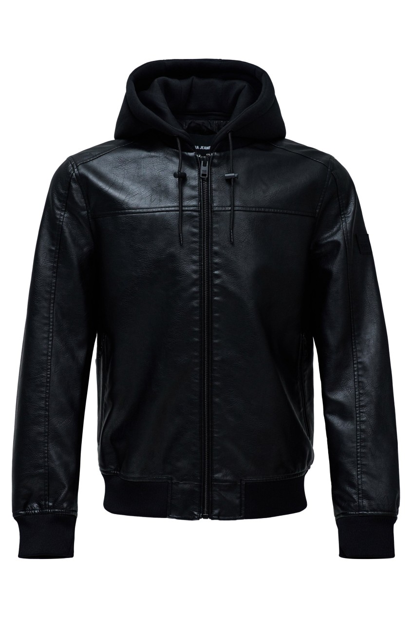 BOMBER JACKET LEATHER EFFECT