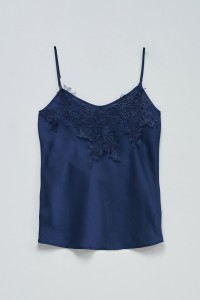 SATIN TOP WITH LACE